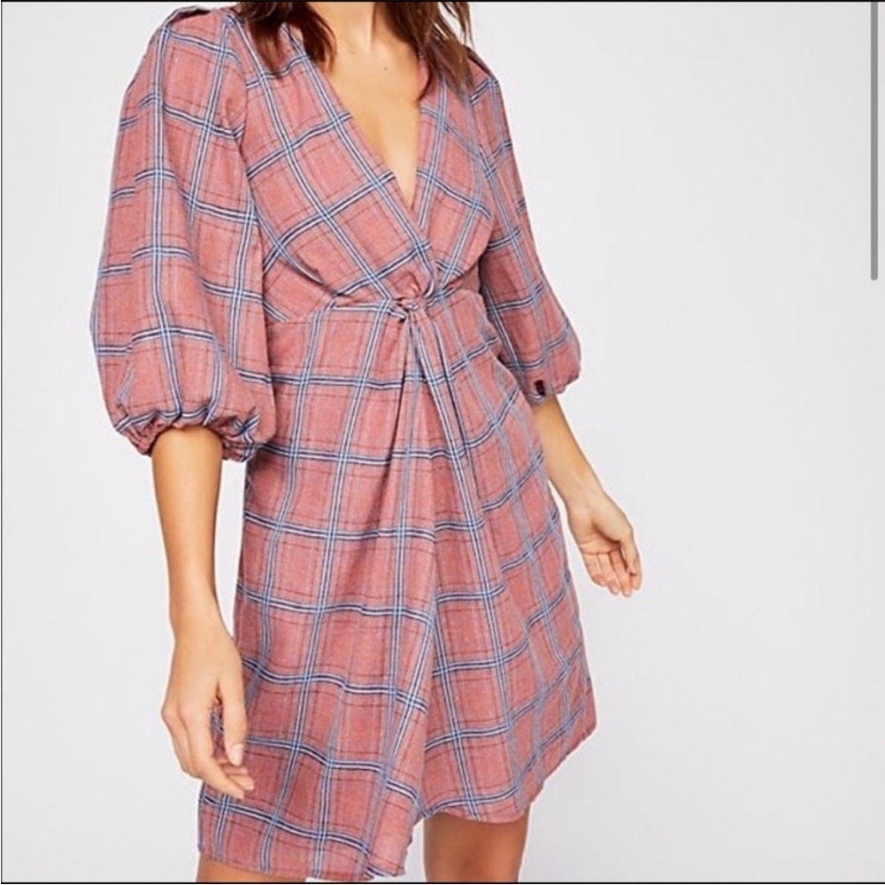 Free People Puff Sleeve Mini Dress